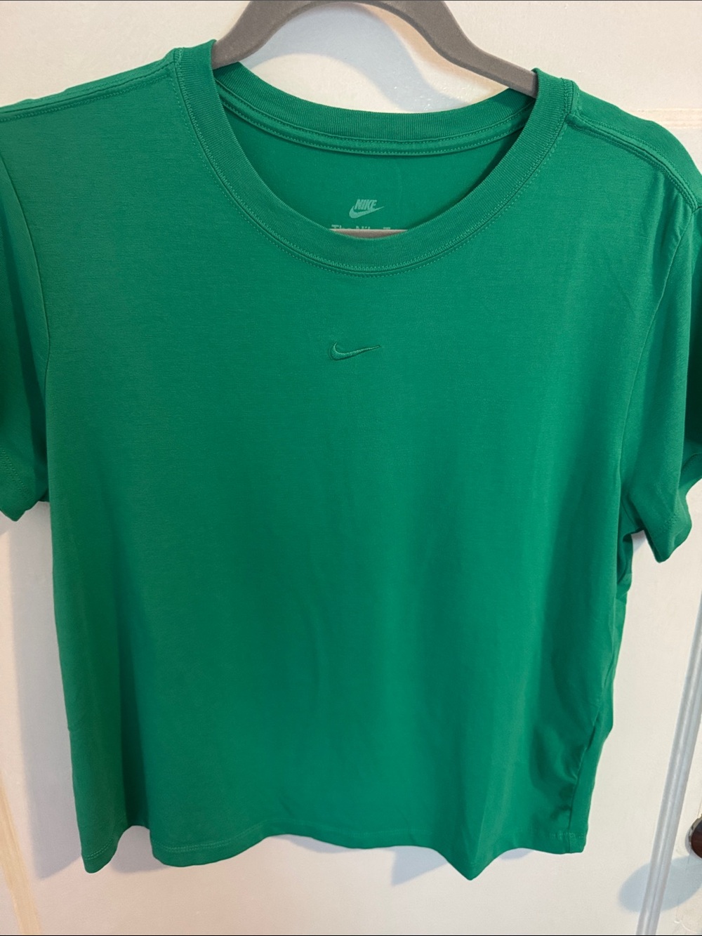 Nike Green Crewneck Tee with Subtle Swoosh
